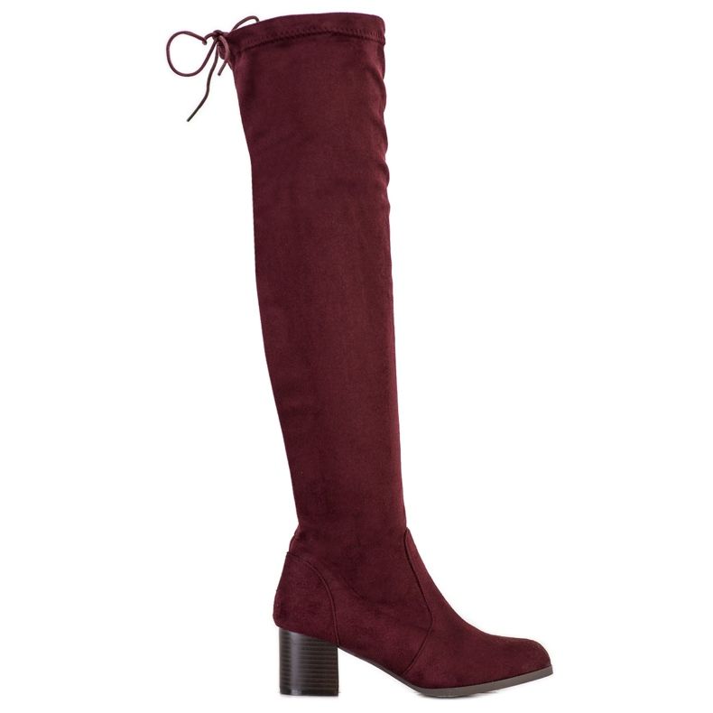 M.Daszyński Maroon čizme iznad koljena crvena