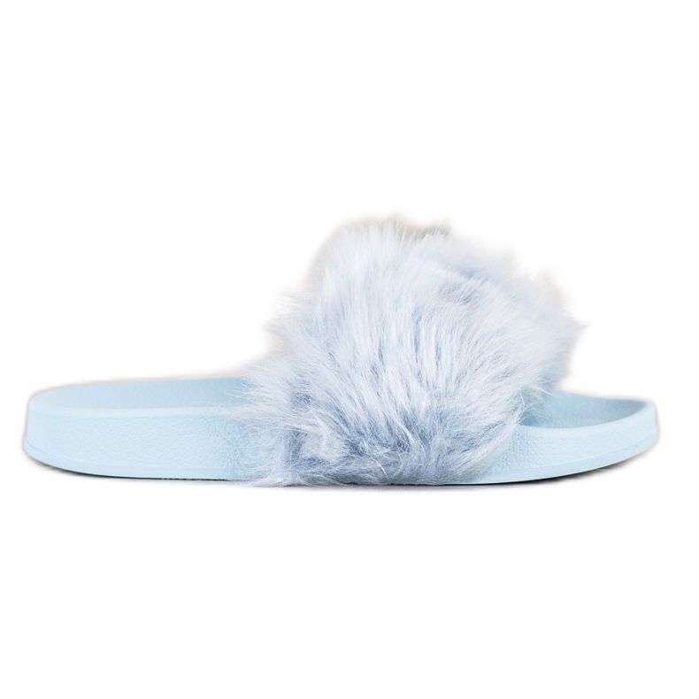 SHELOVET Gumene papuče s krznom plava