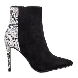 Small Swan Sexy Pin Snake Print crna