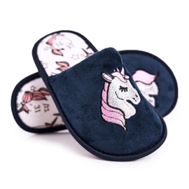 Dječje papuče s jednorogom Navy Blue Unicorn tamnoplava