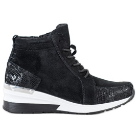 Filippo Kožne čizme na vezanje crna