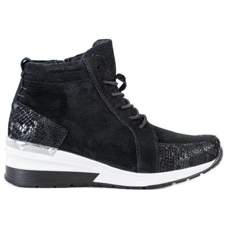 Filippo Kožne čizme na vezanje crno