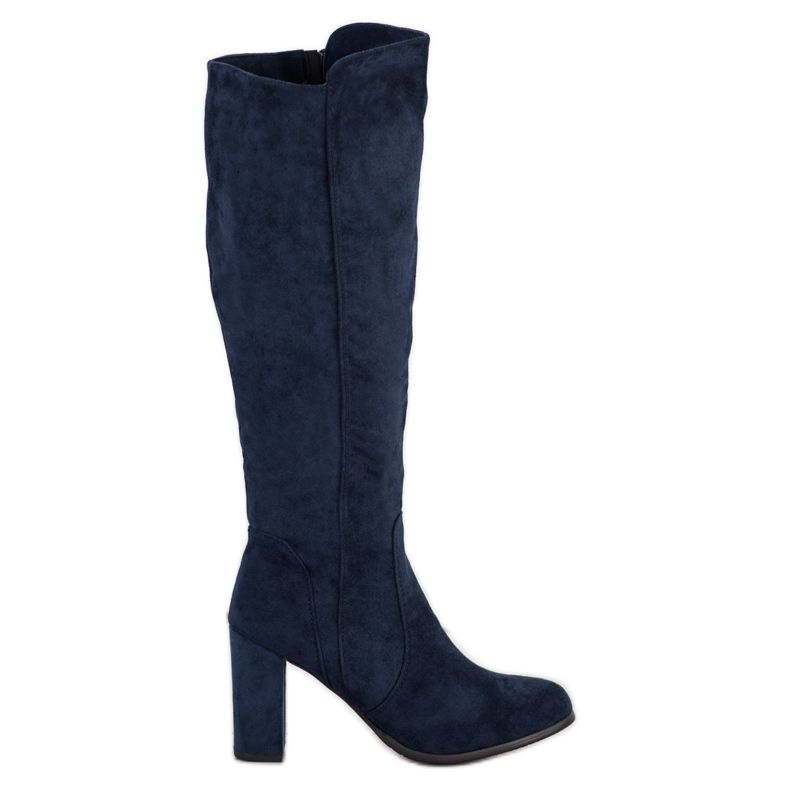 Sabatina Suede Navy Blue Boots mornarsko plava
