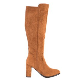 Sabatina Čizme od devine antilopa smeđa višebojan