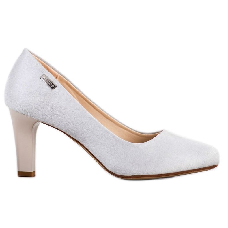 J. Star Ležerne pumpe na petu siva