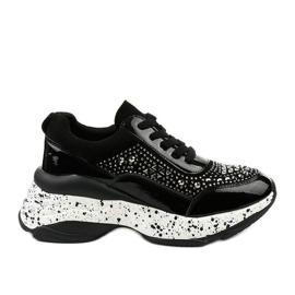 Crne tenisice izrađene od eko kože-antilopa Quijor crno