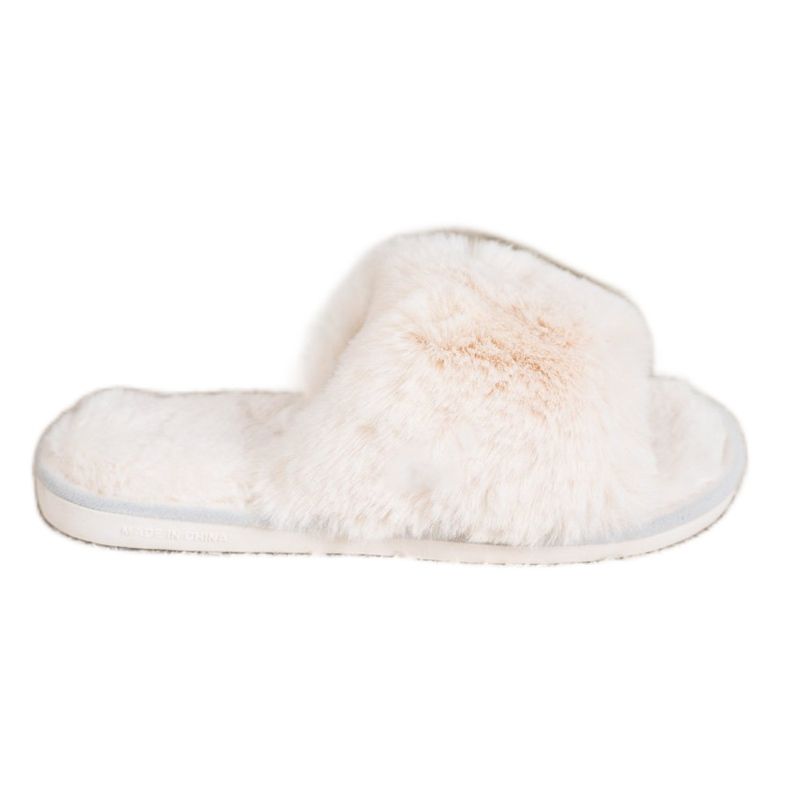 Bona Papuče s krznom bež