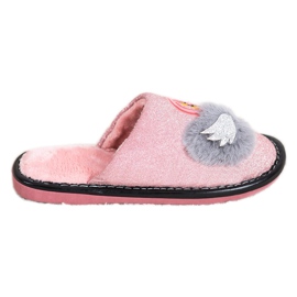 Bona Elegantne papuče s aplikacijom ružičasta