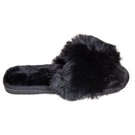 Bona Elegantne crne papuče crna