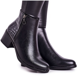 PJ1 Ženske tople čizme na životinjama s visokim potpeticama ispis crne boje Confidence crna