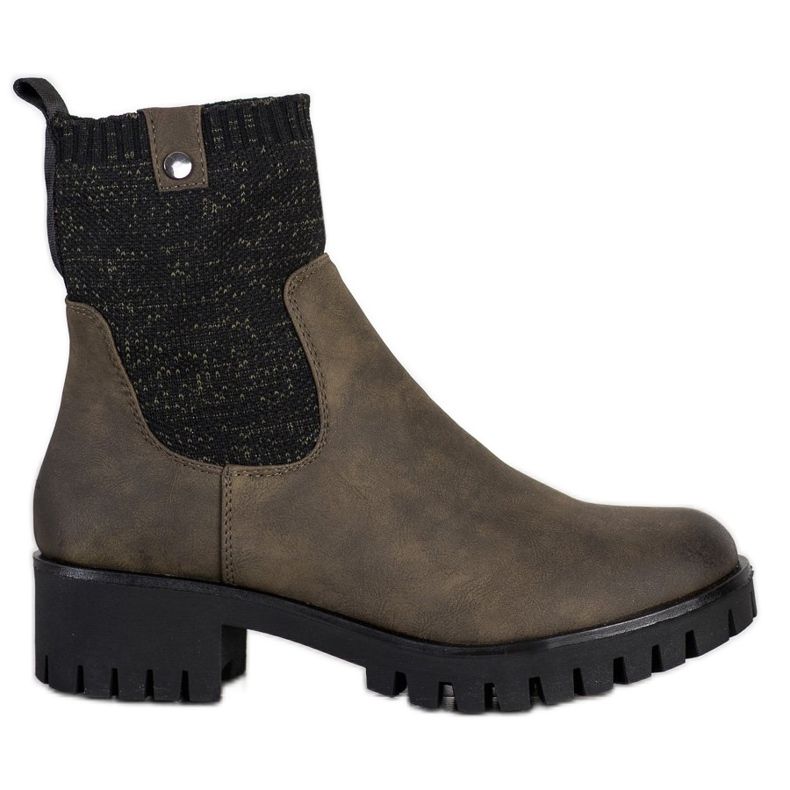 M.Daszyński Klizne čizme na platformi zelena