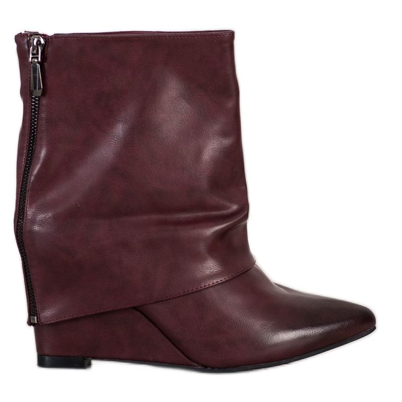 Sweet Shoes Modne čizme na klin crvena