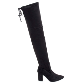 Crne čizme s visokim potpeticama LH57-1 Crna