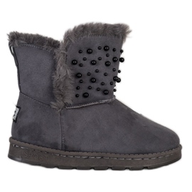 Bona Mukluki s perlicama siva