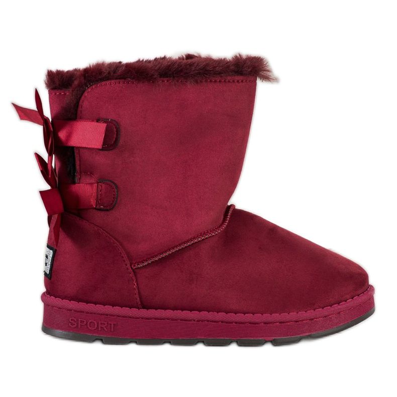 Bona Kestenjasti mukluki s mašnicama crvena