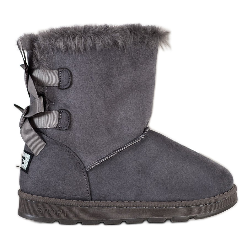 Bona Sivi mukluki s mašnicama siva