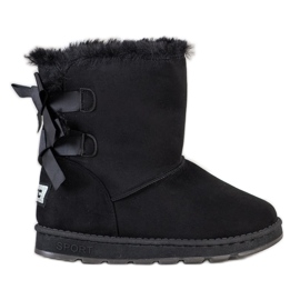 Bona Crni mukluki s mašnicama crno