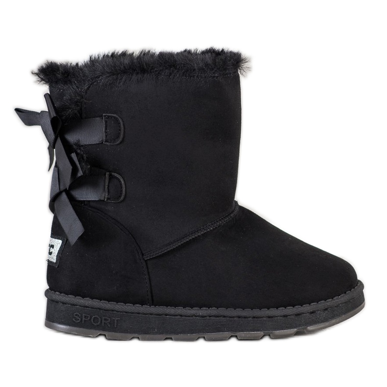 Bona Crni mukluki s mašnicama crno