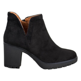 Bella Paris Suede čizme s izrezom crna