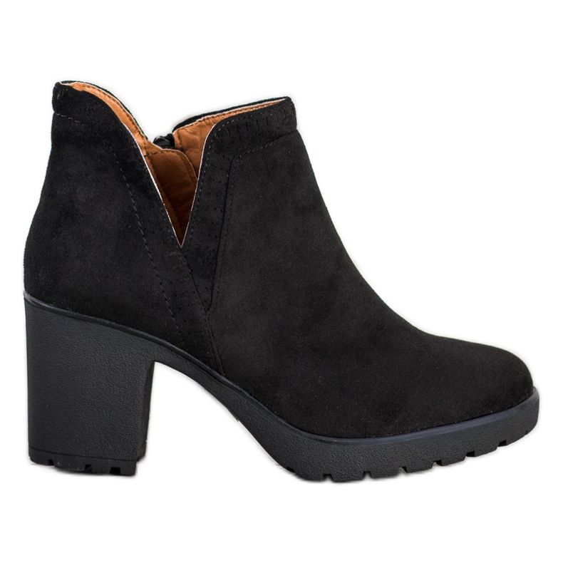 Bella Paris Čizme od antilopa s krojem crno