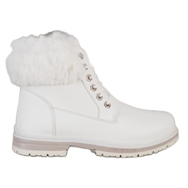 SHELOVET Bijeli zamci s krznom bijela