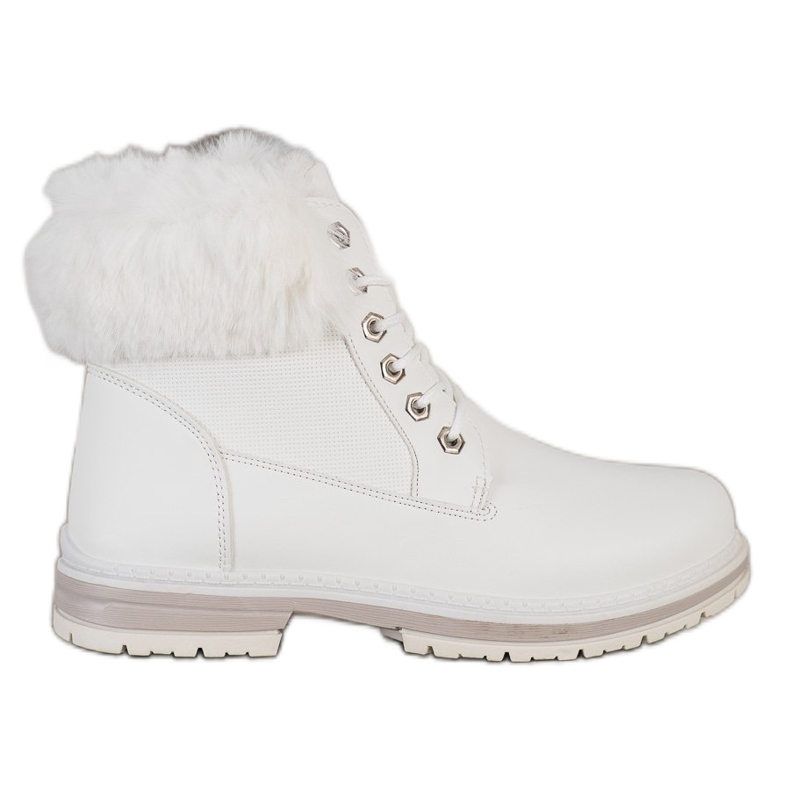 SHELOVET Bijeli hvatači s krznom bijela