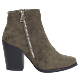 Zelene čizme s visokim potpeticama TX-1873 DK.GREEN zelena