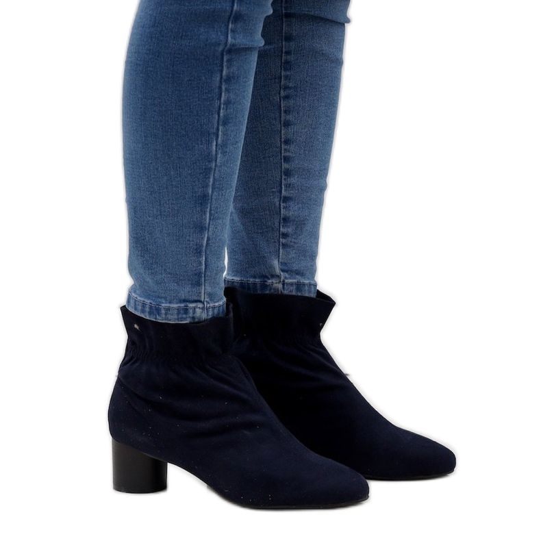 Tamnoplave čizme od antilopa na stupu JM5512M mornarsko plava