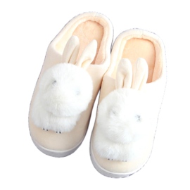 Ženske papuče zečice bež MA01 Bež ekru