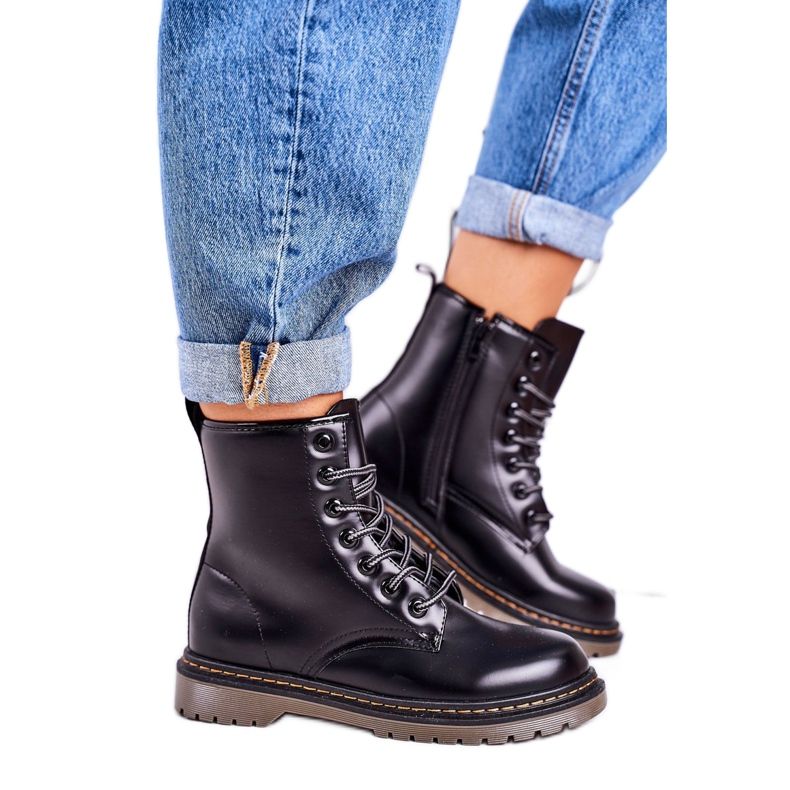 Ženske tople čizme Matt Black Thunder crno