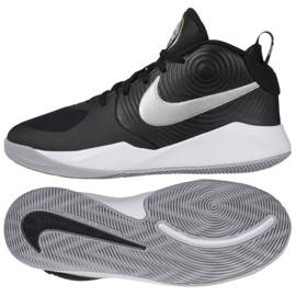 Nike Team Hustle D 9 (GS) Jr AQ4224 001 tenisica za košarku bijelo, bijelo, crno crna