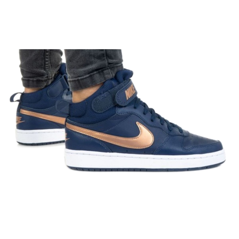 Cipele Nike Court Borough Mid 2 Jr CD7782-400 crno mornarsko plava