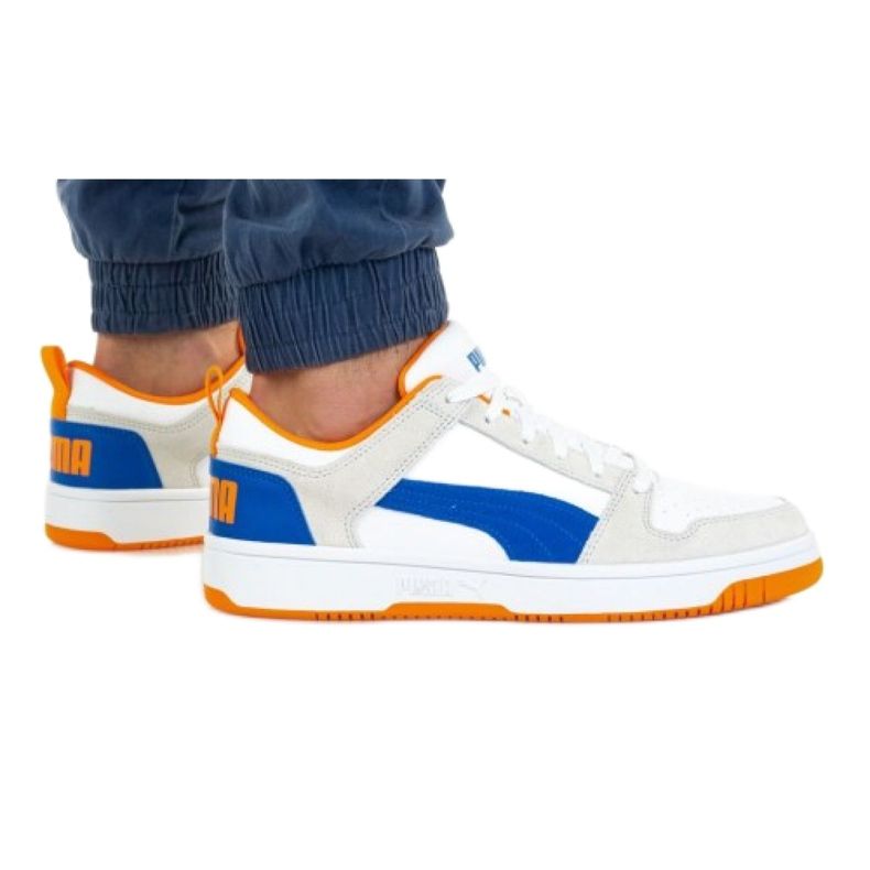 Puma Rebound Layup Lo Sd M 370539 04 bijela plava naranča siva