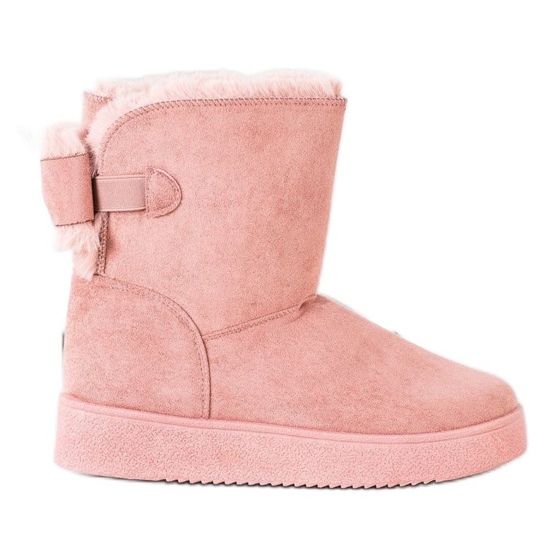 SHELOVET Mukluki s mašnom ružičasta