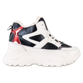 Seastar Sportske modne čizme bijela crna crvena