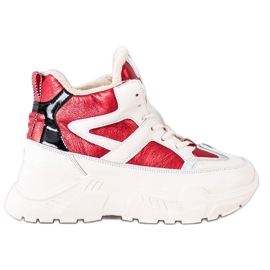 Seastar Sportske modne čizme bijela crna crvena