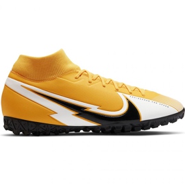 Nike Mercurial Superfly 7 Academy Tf M AT7978 801 nogometna cipela crna, žuta, bijela žutila