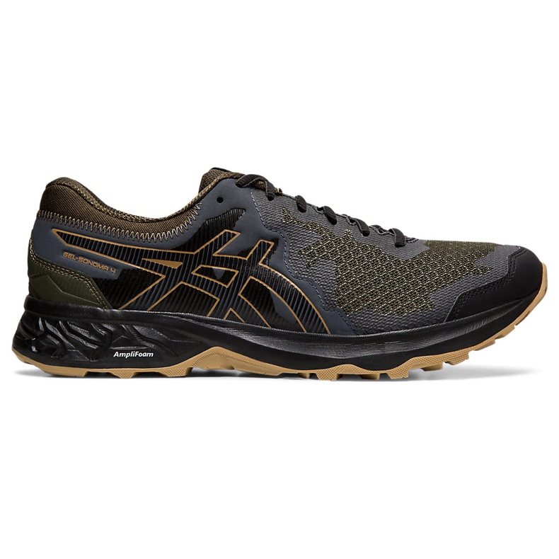 Asics Gel Sonoma 4 muške tenisice za trčanje maslinasto-crna 1011A177 300 crno raznobojna zelena