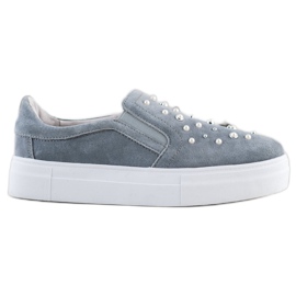 Filippo Kožni sliponi s biserima siva