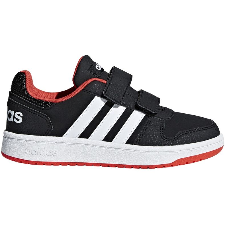 Adidas Hoops 2.0 Cmf C dječje cipele crno-crveno-bijelo B75960 bijela
