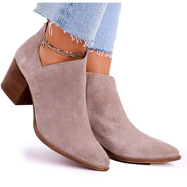 Nicole Ženske čizme s izrezanim antilopom Cappuccino Lawrence smeđa višebojan