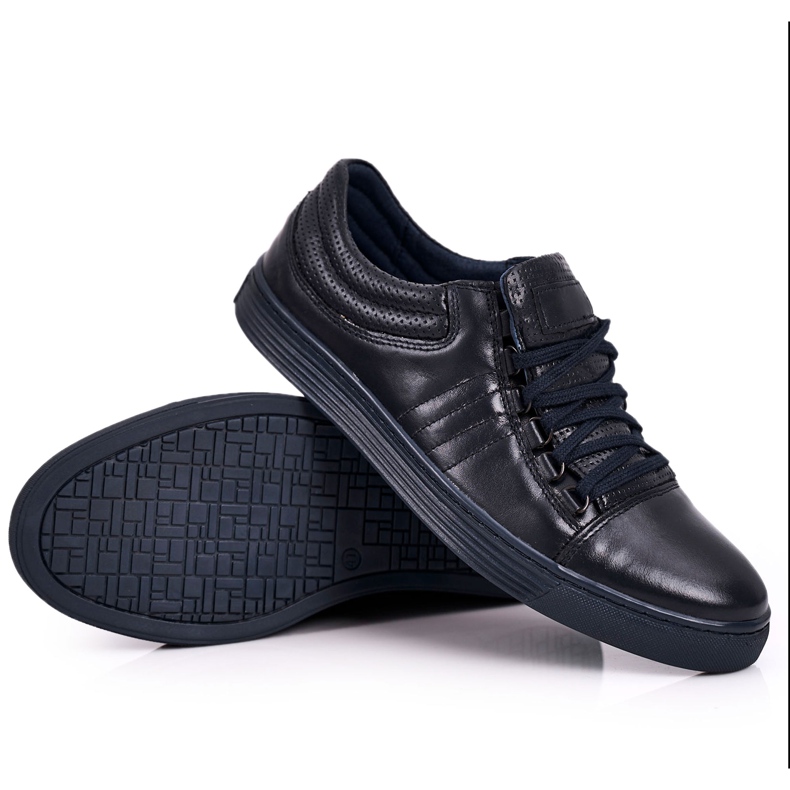 Bednarek Polish Shoes Muške kožne cipele Tenisice Bednarek Navy Blue plava
