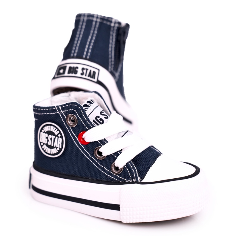 Dječje visoke tenisice s patentnim zatvaračem Big Star HH374189 Navy Blue plava plava