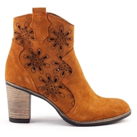 Olivier Ažurne štikle Lena crvena narančasta