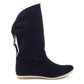 Olivier Elena Crne ažurne čizme crna