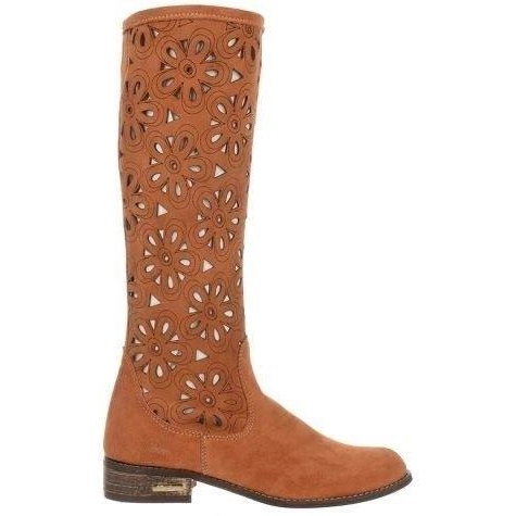 Olivier Ženske crvene ažurne čizme smeđa