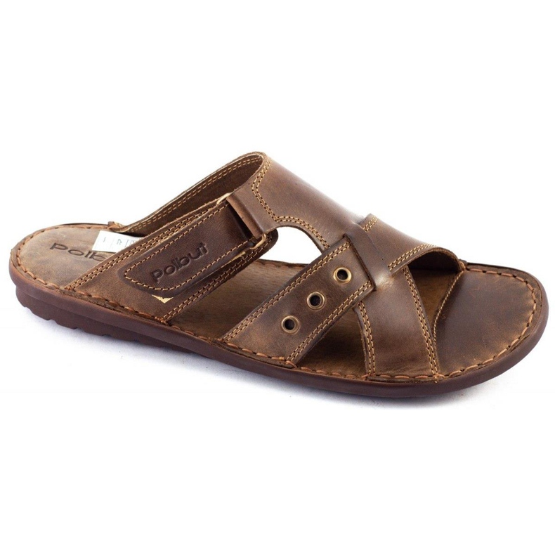 Polbut SA05 smeđe muške papuče smeđa