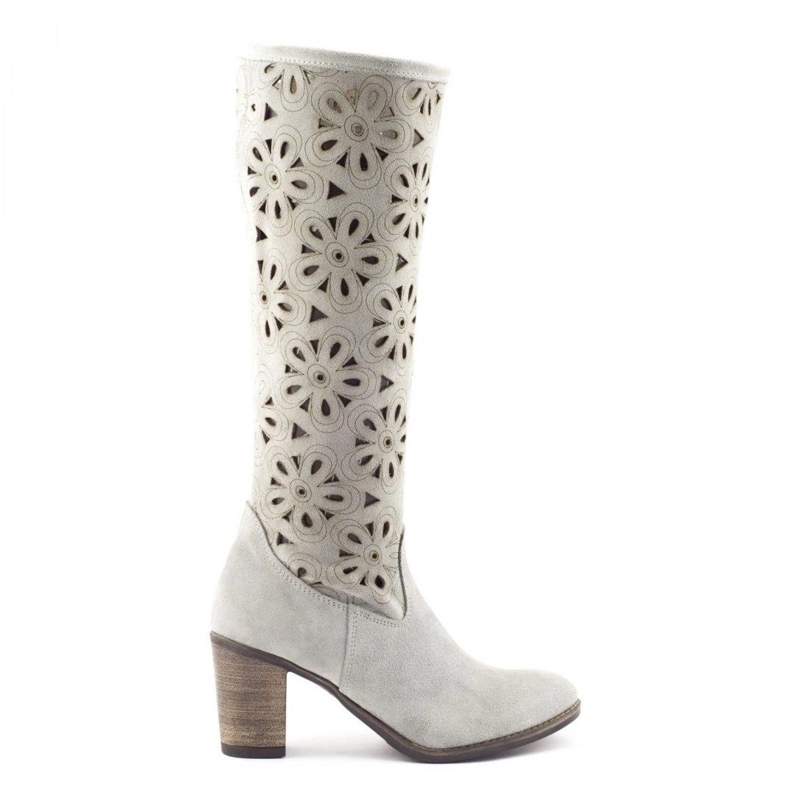 Olivier Ažurne čizme na sivoj peti siva