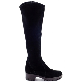 Olivier Ženske T čizme s crnim potpeticama crna