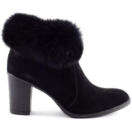 Olivier Crne izolirane čizme Maia s krznom crna